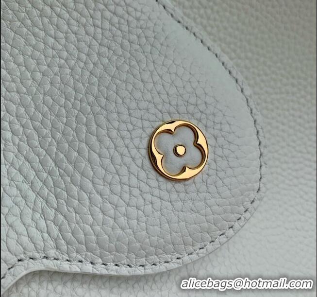 Reasonable Price Louis Vuitton Capucines Mini Bag in Taurillon Leather M24673 White 2024