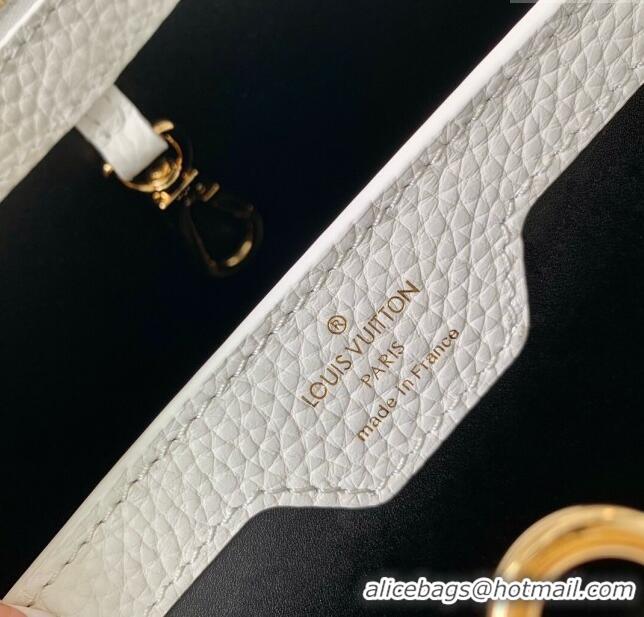 Top Quality Louis Vuitton Capucines BB Bag in Taurillon Leather M24673 White 2024