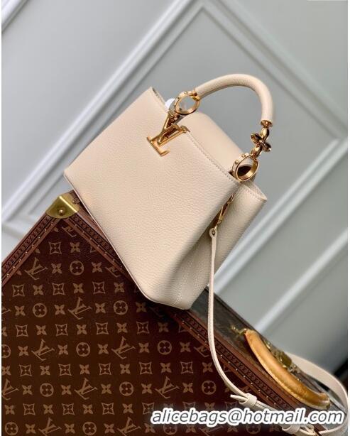 Top Grade Louis Vuitton Capucines BB Bag in Taurillon Leather M23944 Beige 2024