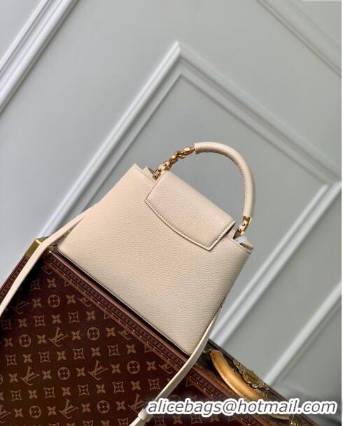 Top Grade Louis Vuitton Capucines BB Bag in Taurillon Leather M23944 Beige 2024