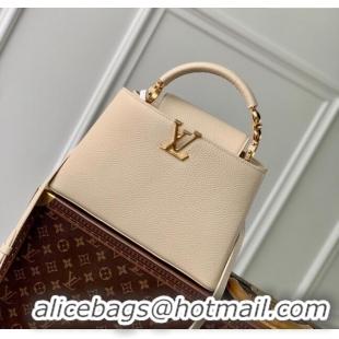 Trendy Design Louis Vuitton Capucines MM Bag in Taurillon Leather M23944 Beige 2024