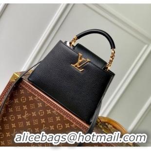 Good Taste Louis Vuitton Capucines BB Bag in Taurillon Leather M23943 Black 2024