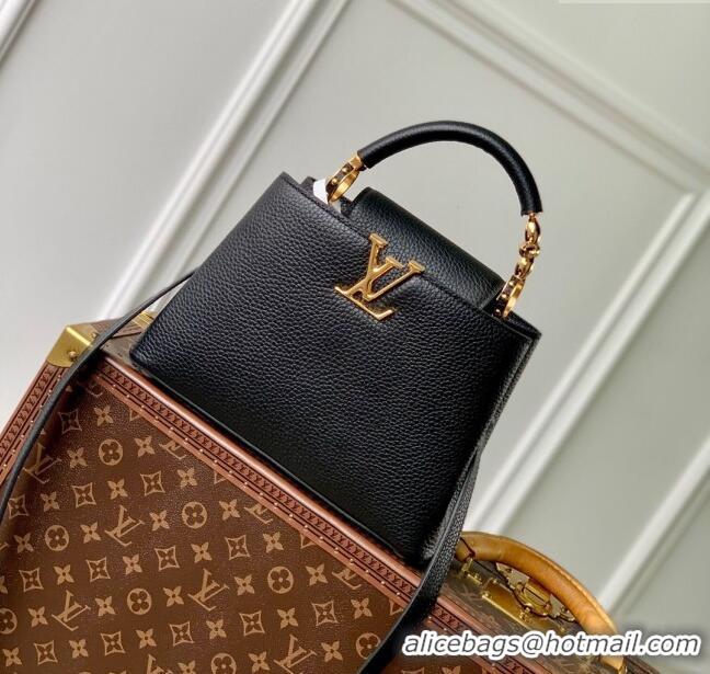 Good Taste Louis Vuitton Capucines BB Bag in Taurillon Leather M23943 Black 2024