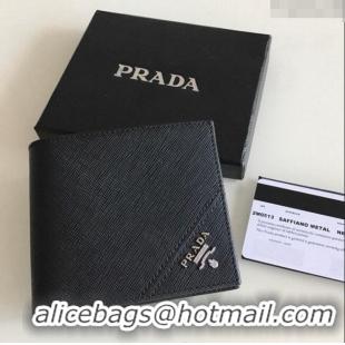 Buy Cheap Prada Saffiano Leather Wallet 2MO513 Black