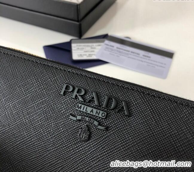 Reasonable Price Prada Large Saffiano Leather Wallet 1ML506 Black