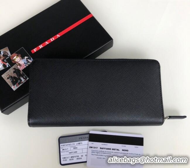 Buy Discount Prada Saffiano Leather Wallet 2ML317 Black