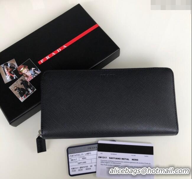 Buy Discount Prada Saffiano Leather Wallet 2ML317 Black