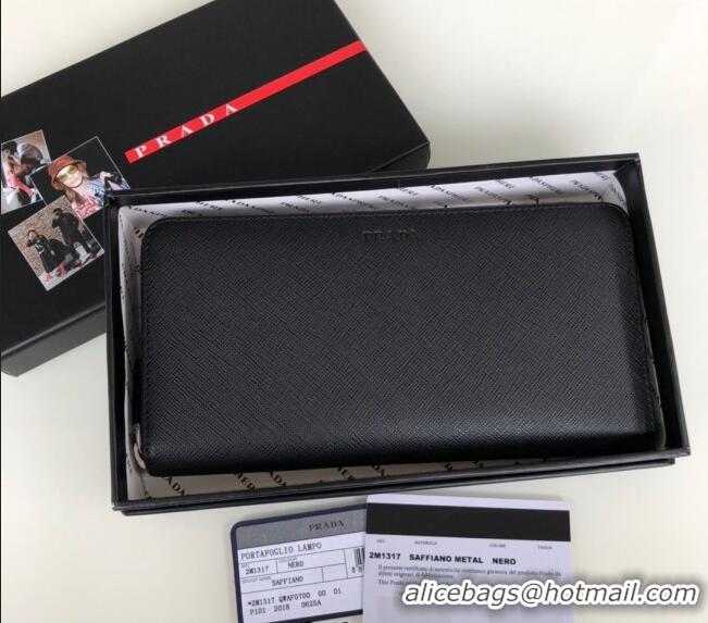 Buy Discount Prada Saffiano Leather Wallet 2ML317 Black