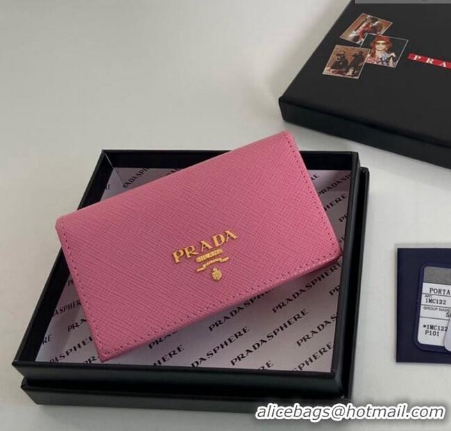 Traditional Specials Prada Saffiano Leather Card Holder Wallet 1MC122 Light Pink