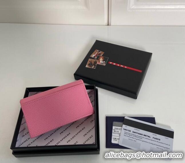 Traditional Specials Prada Saffiano Leather Card Holder Wallet 1MC122 Light Pink