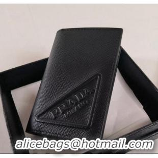 Reasonable Price Prada Saffiano Leather Card Holder Wallet 2MC101 Black