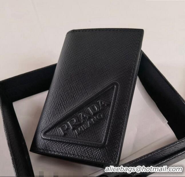 Reasonable Price Prada Saffiano Leather Card Holder Wallet 2MC101 Black