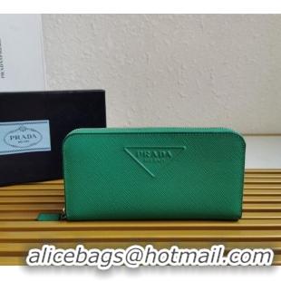 Buy Cheap Prada Saffiano Leather Wallet 2ML317 Green