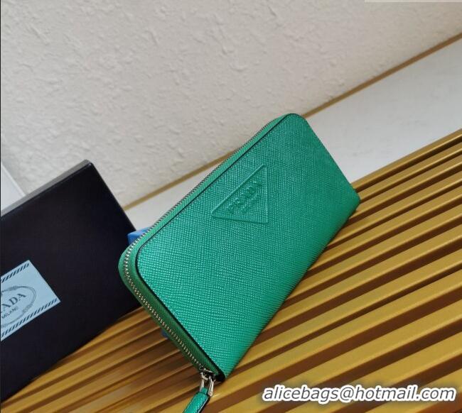 Buy Cheap Prada Saffiano Leather Wallet 2ML317 Green