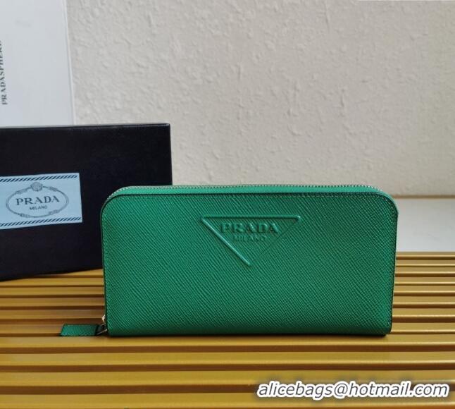 Buy Cheap Prada Saffiano Leather Wallet 2ML317 Green