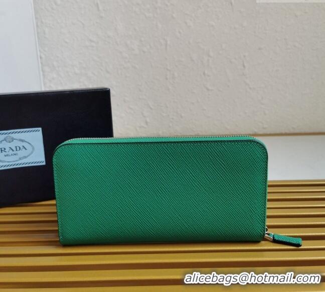 Buy Cheap Prada Saffiano Leather Wallet 2ML317 Green