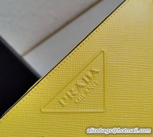 Buy Fashionable Prada Saffiano Leather Wallet 2ML317 Yellow