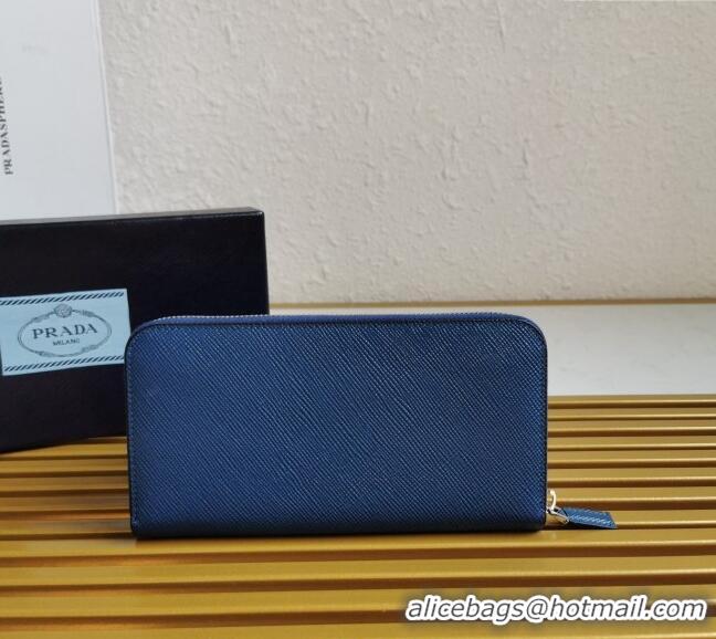 Pretty Style Prada Saffiano Leather Wallet 2ML317 Blue