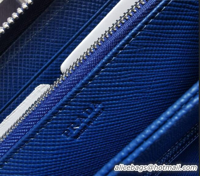 Pretty Style Prada Saffiano Leather Wallet 2ML317 Blue