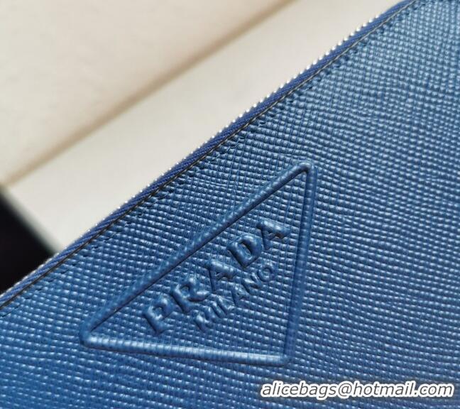 Pretty Style Prada Saffiano Leather Wallet 2ML317 Blue