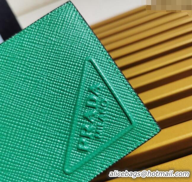 Big Discount Prada Saffiano Leather Wallet 2MO513 Green