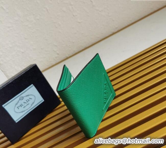 Big Discount Prada Saffiano Leather Wallet 2MO513 Green