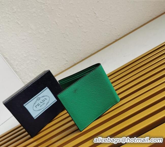 Big Discount Prada Saffiano Leather Wallet 2MO513 Green