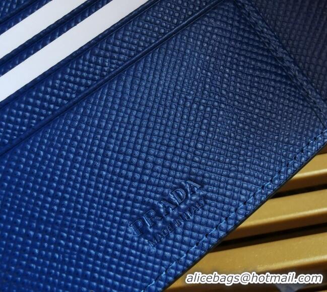 Shop Grade Prada Saffiano Leather Wallet 2MO513 Blue