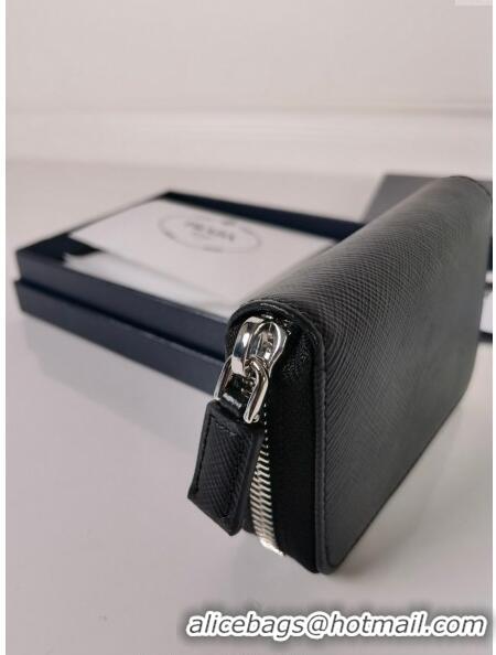 Good Looking Prada Saffiano Leather Card Holder Wallet 2MM358 Black