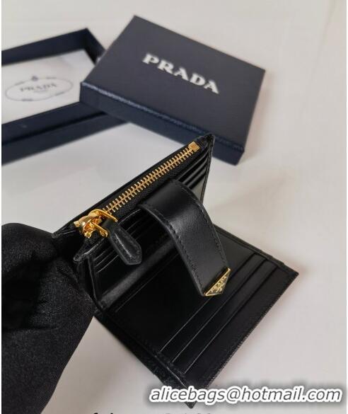 Grade Quality Prada Small Saffiano and smooth leather wallet 1ML047 Black