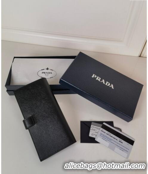 Best Price Prada Saffiano Leather Long Wallet 1MV025 Black 2023