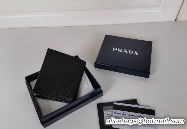 Promotional Prada Saffiano leather wallet Black 2024 2MO004 Black 2024