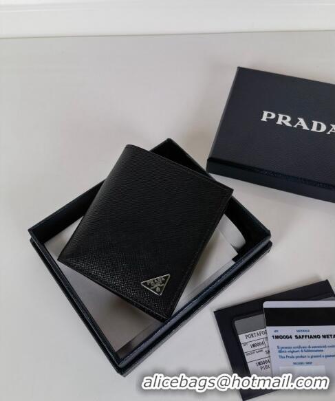 Promotional Prada Saffiano leather wallet Black 2024 2MO004 Black 2024