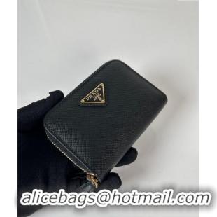 Best Price Prada Saffiano leather Wallet 1MM268 Black 2024