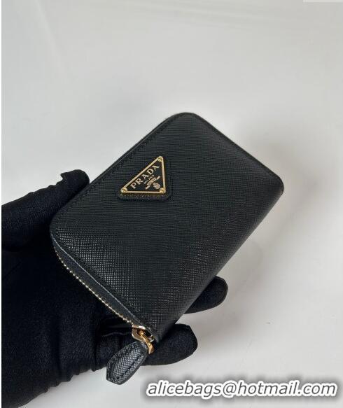 Best Price Prada Saffiano leather Wallet 1MM268 Black 2024