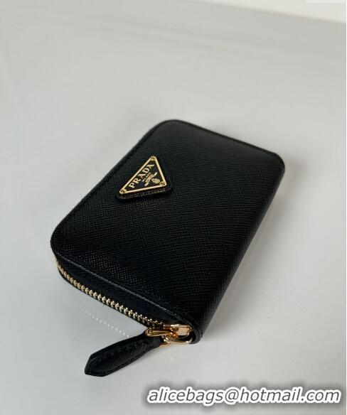 Best Price Prada Saffiano leather Wallet 1MM268 Black 2024