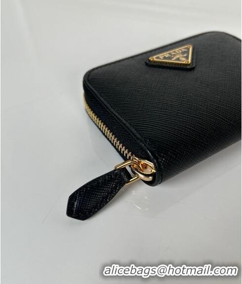 Best Price Prada Saffiano leather Wallet 1MM268 Black 2024