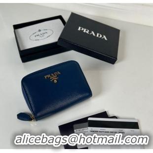 Promotional Prada Saffiano leather Wallet 1MM268 Blue 2024