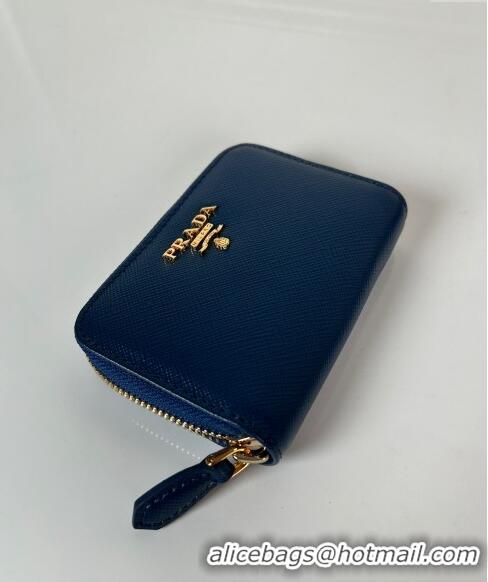 Promotional Prada Saffiano leather Wallet 1MM268 Blue 2024