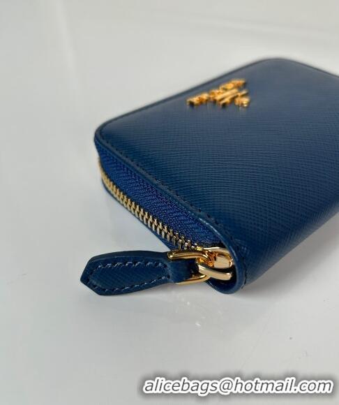 Promotional Prada Saffiano leather Wallet 1MM268 Blue 2024