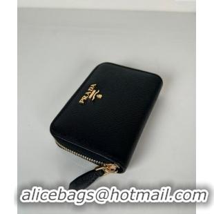 Affordable Price Prada Saffiano leather Wallet 1MM268 Black 2024