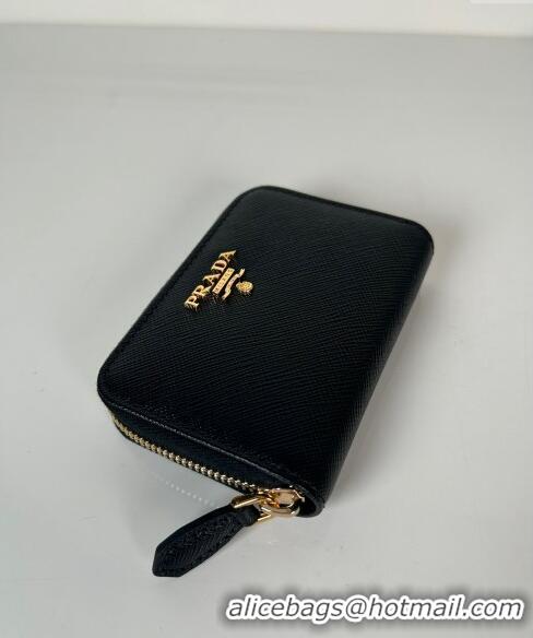 Affordable Price Prada Saffiano leather Wallet 1MM268 Black 2024