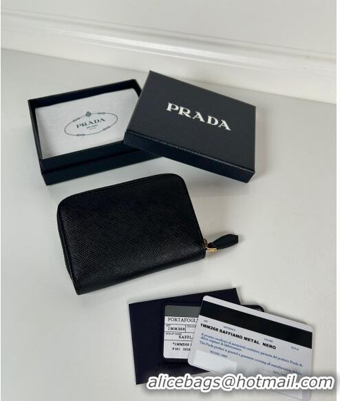 Affordable Price Prada Saffiano leather Wallet 1MM268 Black 2024