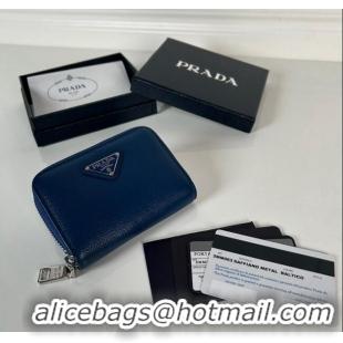 Reasonable Price Prada Saffiano leather Wallet 2MM003 Blue 2024