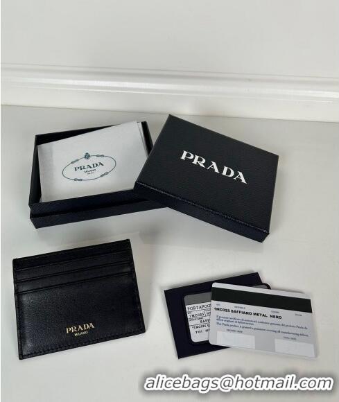 Grade Quality Prada Leather Card Holder Wallet 1MC025 Black 2024