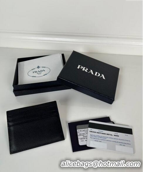 Grade Quality Prada Leather Card Holder Wallet 1MC025 Black 2024