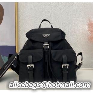 Buy Inexpensive Prada Medium Nylon Backpack 1BZ811 Black 2023