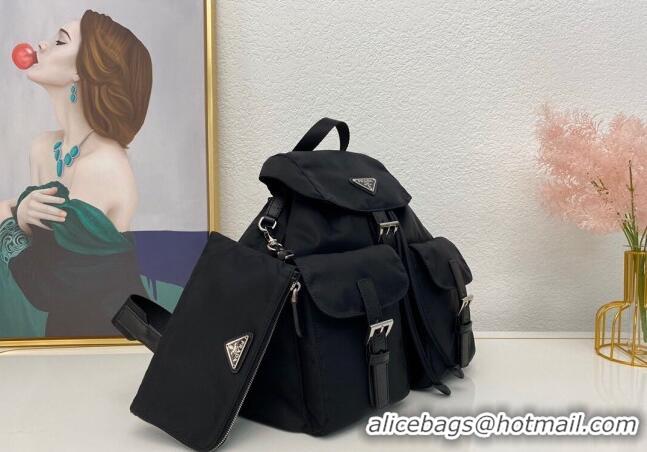 Buy Inexpensive Prada Medium Nylon Backpack 1BZ811 Black 2023