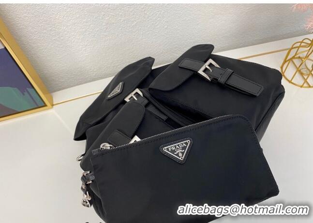 Buy Inexpensive Prada Medium Nylon Backpack 1BZ811 Black 2023