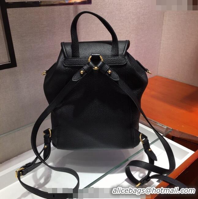 Spot Bulk Prada Grained Leather Backpack 1BZ035 Black 2023